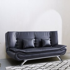 Faux Leather 3 Seater Sofa Bed