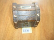 VINTAGE WOODEN MONEYBOX CHEST