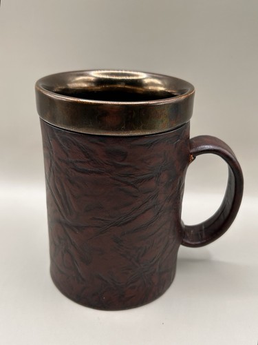 Vintage leather clad tankard - vintage,
