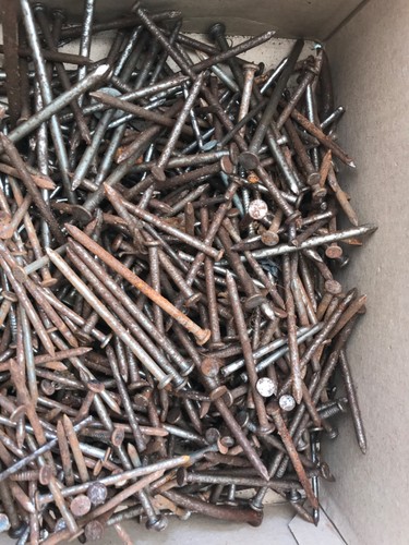 Box old nails - of,