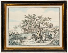 Thomas Rowlandson after George Morland -19th Century Etching, Partridge Shooting