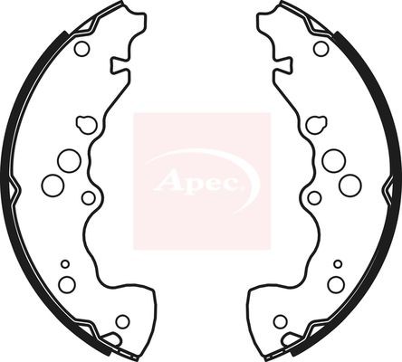 Apec shu803 brake shoe set - apec,