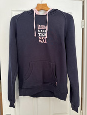Plain Lazy Hoodie - Dark Blue - Size 14 - Preloved