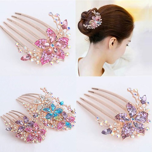 Wedding diamante crystal hair - crystal,