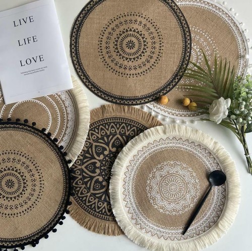 2pc round placemat - 2pc, dining