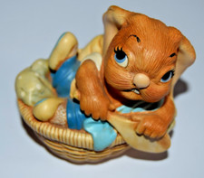 Vintage Pendelfin Rabbit LITTLE MO Figure Hand Painted Stoneware