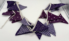 PURPLE THEMED TRANGLE HANGING BUNTING APPROX 490CM LONG TRANGLES ARE APROX 14CM