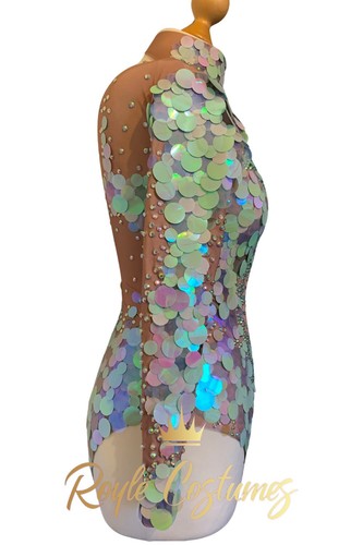 Iridescent mermaid sequin - iridescent,
