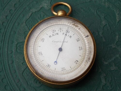Antique pocket barometer - antique,