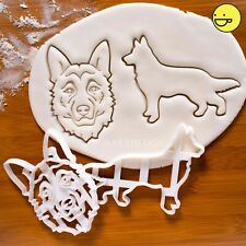 Set of 2 German Shepherd cookie cutters |dog rescue police Deutscher Schäferhund