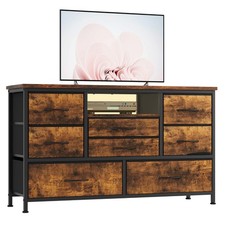 8 Drawer LED Dresser TV Stand