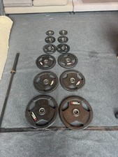 Body Power Tri-Gri Olympic Plate Set (107.5 kg) + Body-Solid Storage Rack