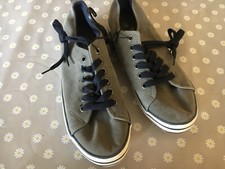 Size 8 / Eu 40 Cedarwood State Grey Faux Suede Lace Up Shoes New without Tags
