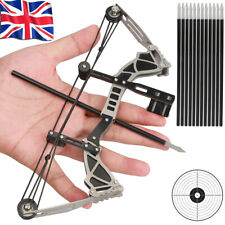 9.5" Mini Compound Bow Set Arrows Target Archery Toy Pocket Bow Adult Shooting