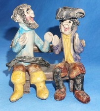 Will Young Devon Pottery - Two Fishermen comparing their catch - How Big!