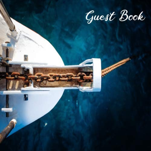 Guest book nautical guests - book:,