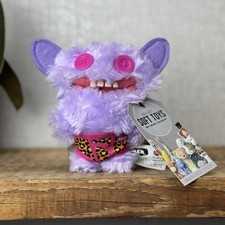 Fuggler Budgie Fuggler Grin Grin Keyring - Lilac Fluffy Fuggler Monster Clip 5”