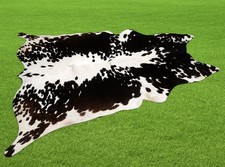 100% Genuine Cow hide Rug Area Carpet Skin Leather 19.88 sq.feet (53"x54") A1017