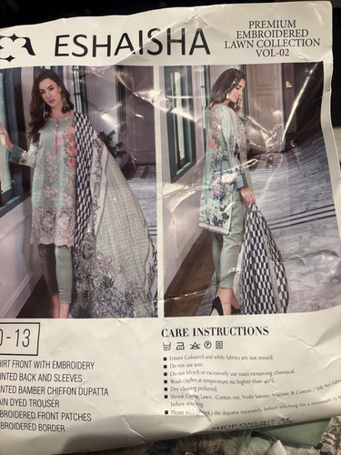 Pakistani unstitched eshaisha - unstitched,