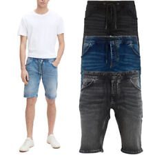 TOM TAILOR Mens Denim Shorts Stretch Roll Up Casual Denim Jeans Summer Half Pant