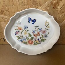 Vintage Aynsley Cottage Garden Fluted Trinket Tray Sweet Dish 13.5 x 11.5cm