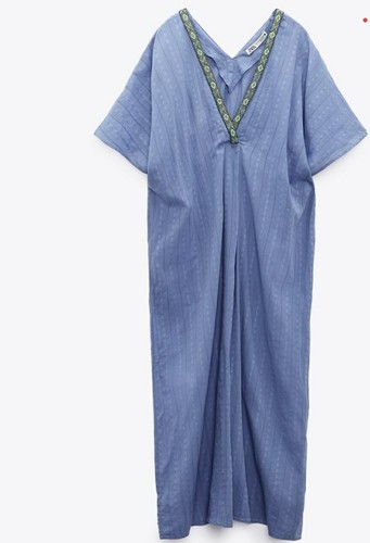Zara embroidered kaftan size - embroidered,
