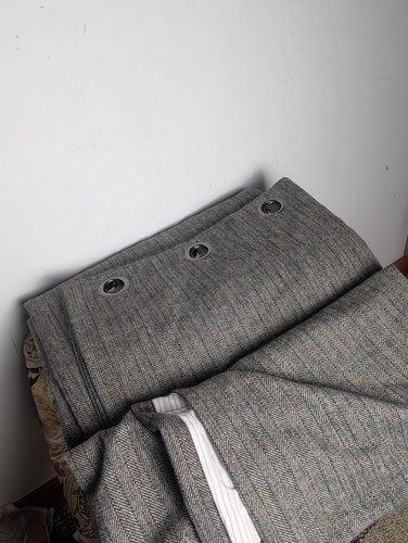 Dunelm woven herringbone grey - herringbone,