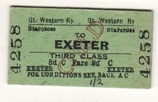 Railway ticket GWR Starcross -