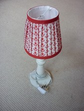 Homebase Shabby Chic White Red Small Table Light Pre Owned