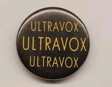 Vintage Badge. Ultravox. Band. Music. 1980s.  New Wave. Pop.