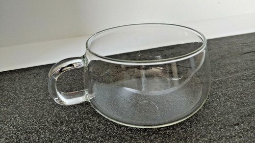 Clear glass coffee tea mug - mug, cup