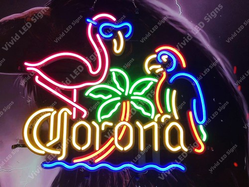 Corona beer flamingo parrot - beer,