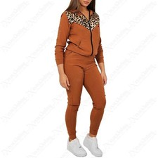 LADIES 2PC LEOPARD TRACKSUIT