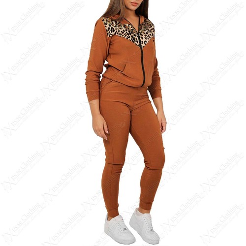 Ladies 2pc leopard tracksuit - 2pc,