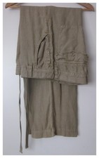 MENS 100% LINEN TROUSERS BY NEXT. DARK BEIGE COLOUR, BUTTON-FLY, SIZE 32S