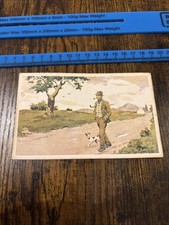 Vintage Painting Postcard Pat Mac Cormack Man With Dog Northern Ireland 