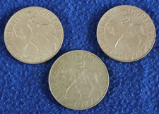 Three x Queen Elizabeth II Silver Jubilee Crown