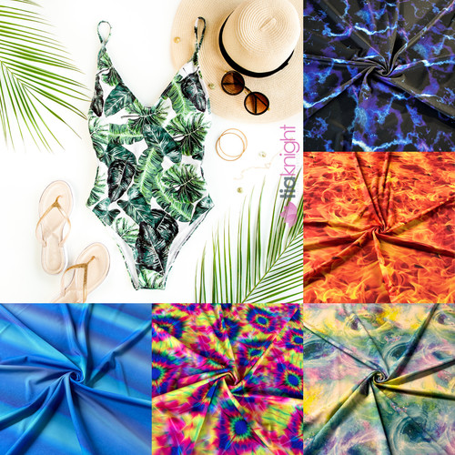 Printed matte swimwear lycra - swimwear, 4