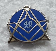 Masonic 40 Years Service Pin
