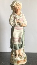 STUNNING ANTIQUE CONTINENTAL BISQUE PORCELAIN FIGURE