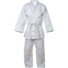 KARATE SUIT/UNIFORM FOR KIDS WITH BELT IN WHITE COLOUR (SIZE: 000/110)