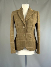 Joules Jacket Woodhaven Sand tweed check Wool Riding blazer UK 10
