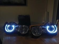 Modified halo Jaguar S-Type halogen projector headlights