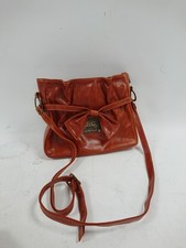 D&G Brown Faux Leather Crossbody Bag with Bow Detail and Metal Logo Handbag