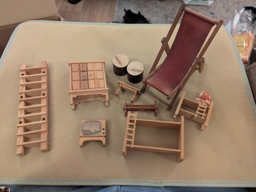 Wooden dolls house - wooden,