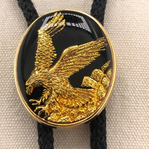 Golden eagle pendant - golden,