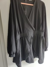 boohoo playsuit  black 