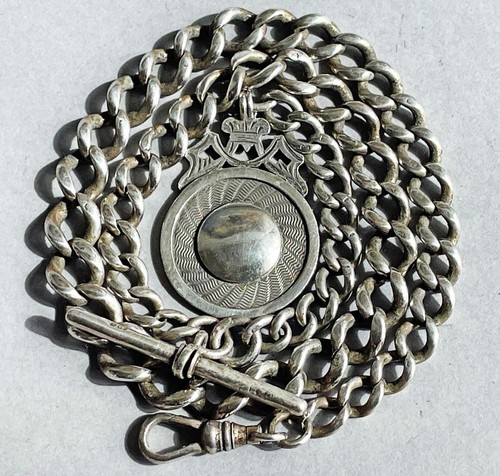 Sterling silver albert pocket - silver,