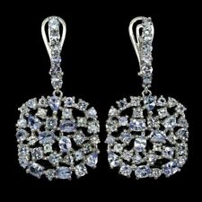 Silver Earrings Tanzanite