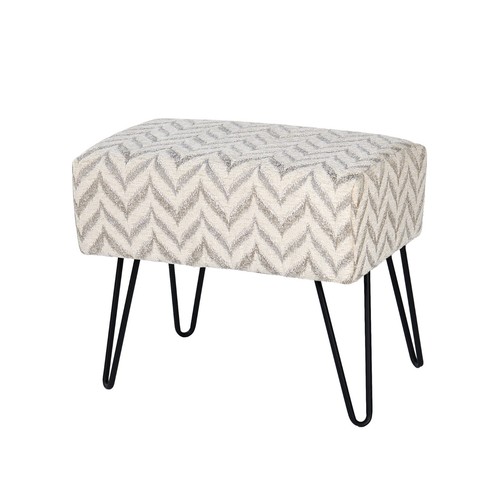 Jacquard chenille ottoman - jacquard,
